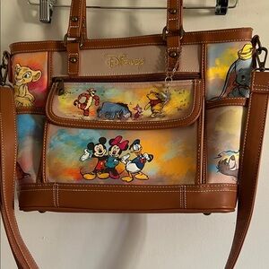 New Bradford Exchange Disney Brown and Tan Tote